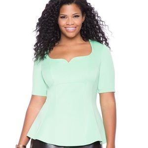 Eloquii Sweetheart Neck Flared Top Sz 18